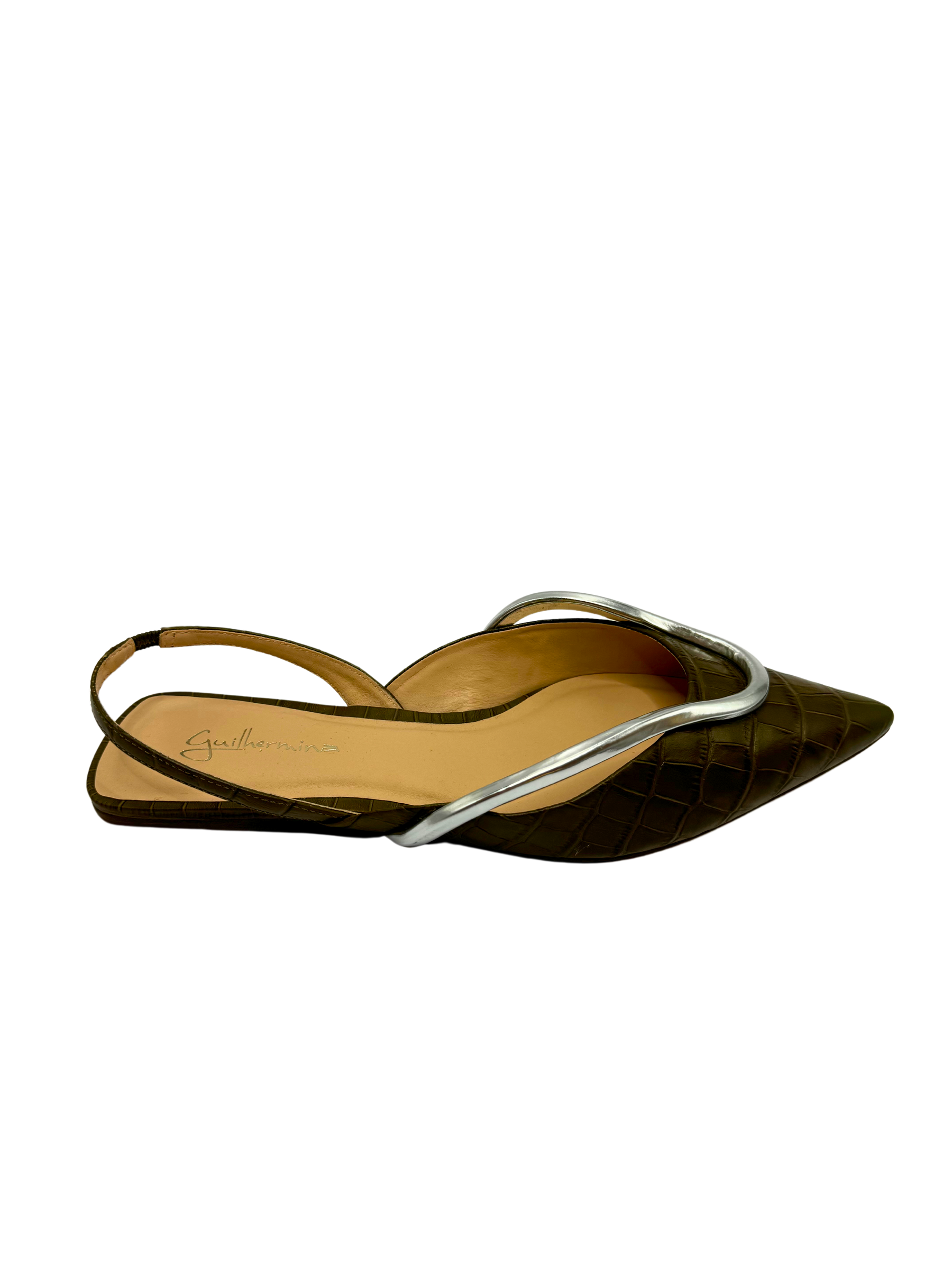 Slingback Verde Militar - Guilhermina