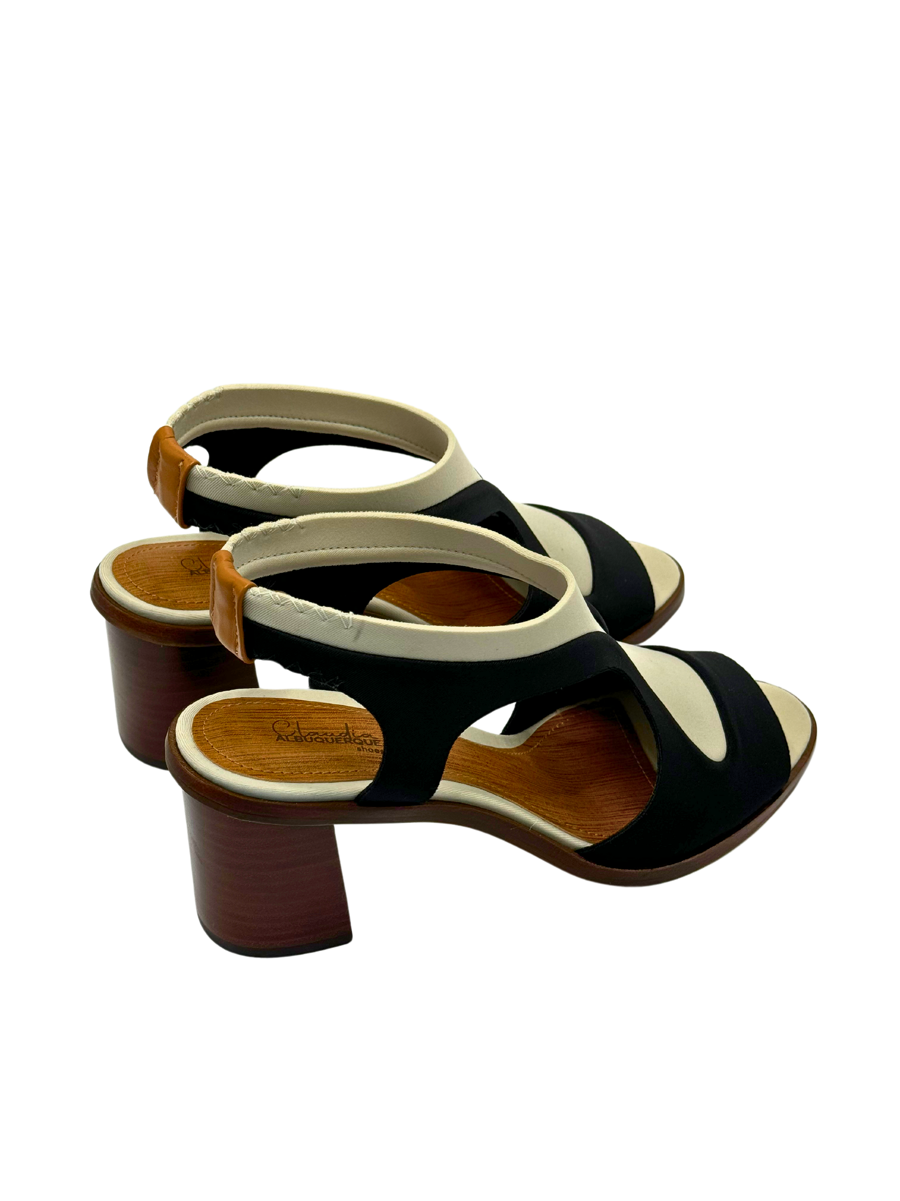 Sandália Neoprene Preto & Cinza - Claudia Albuquerque Shoes
