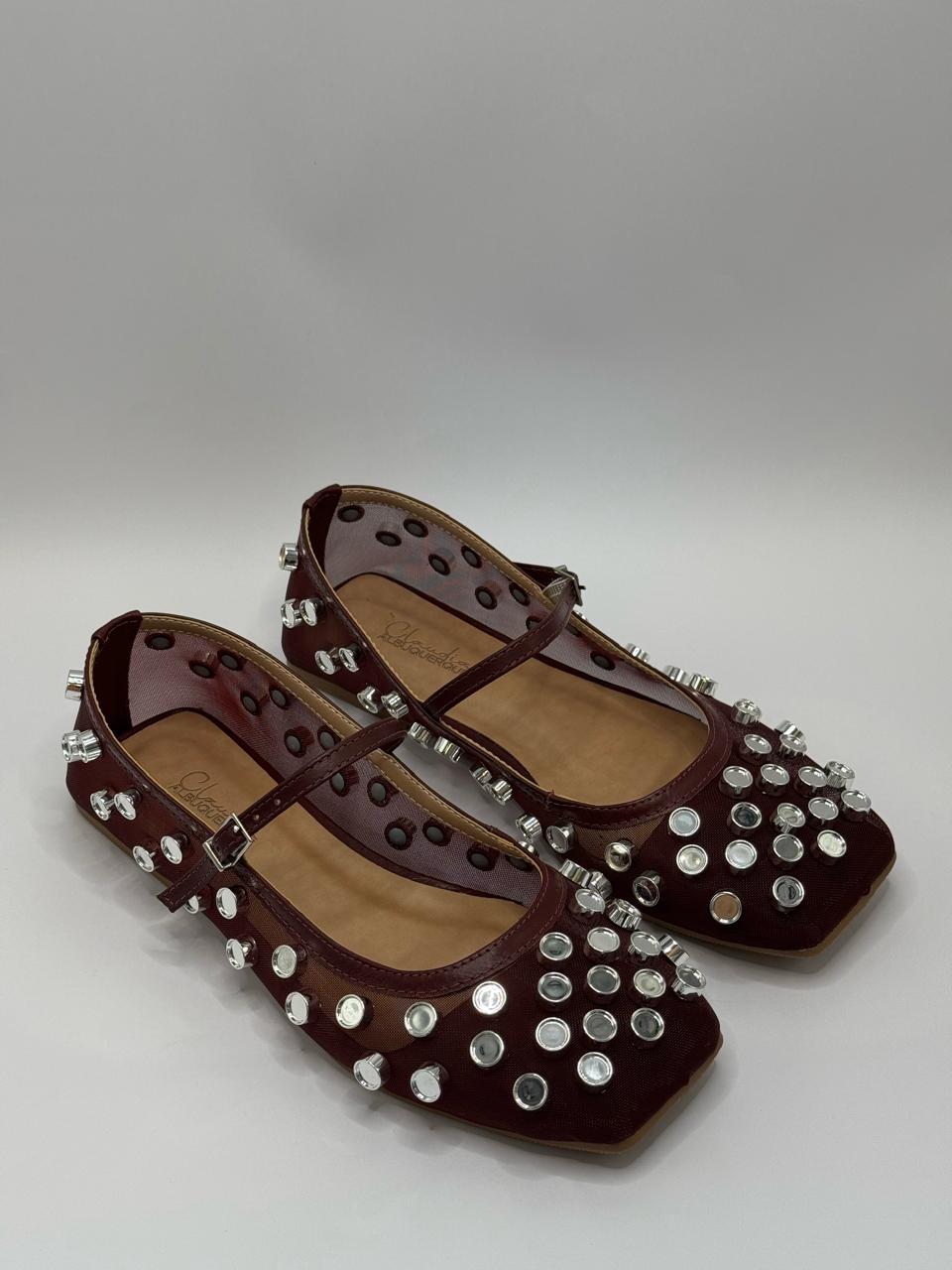 Sapatilha Manoela Merlot - Claudia Albuquerque Shoes