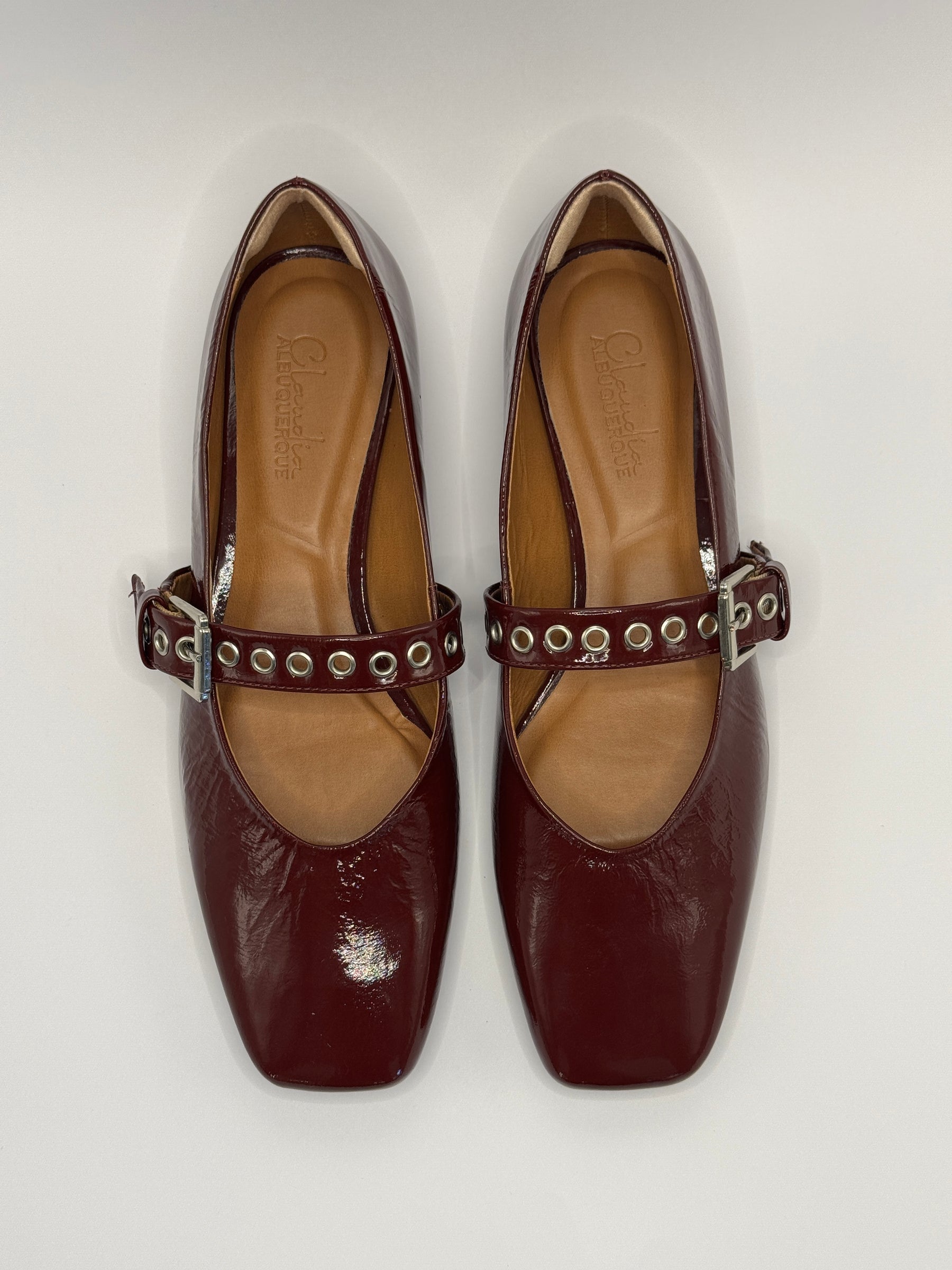 Sapatilha Verniz Merlot - Claudia Albuquerque Shoes