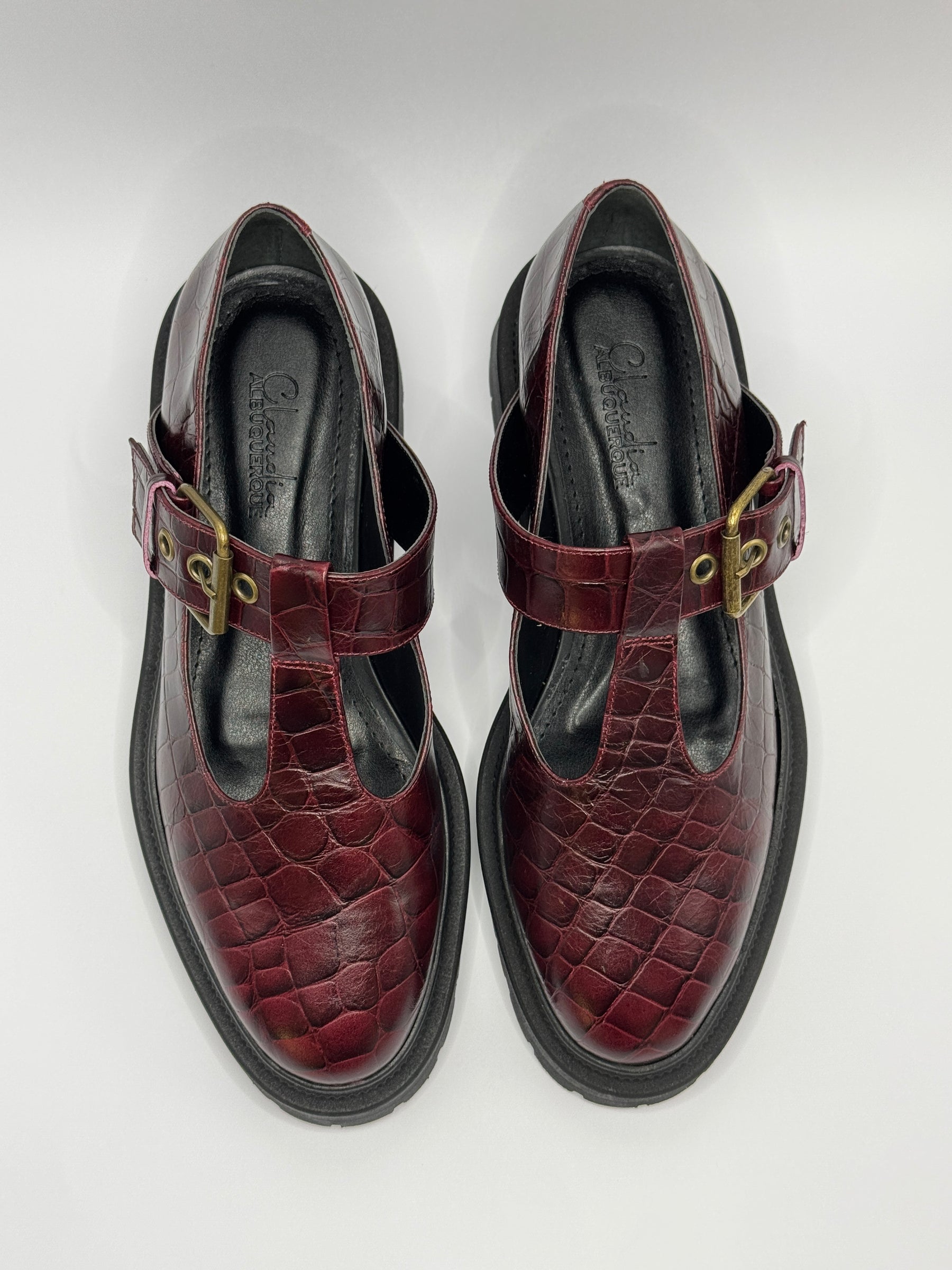 Loafer Croco Merlot - Claudia Albuquerque Shoes