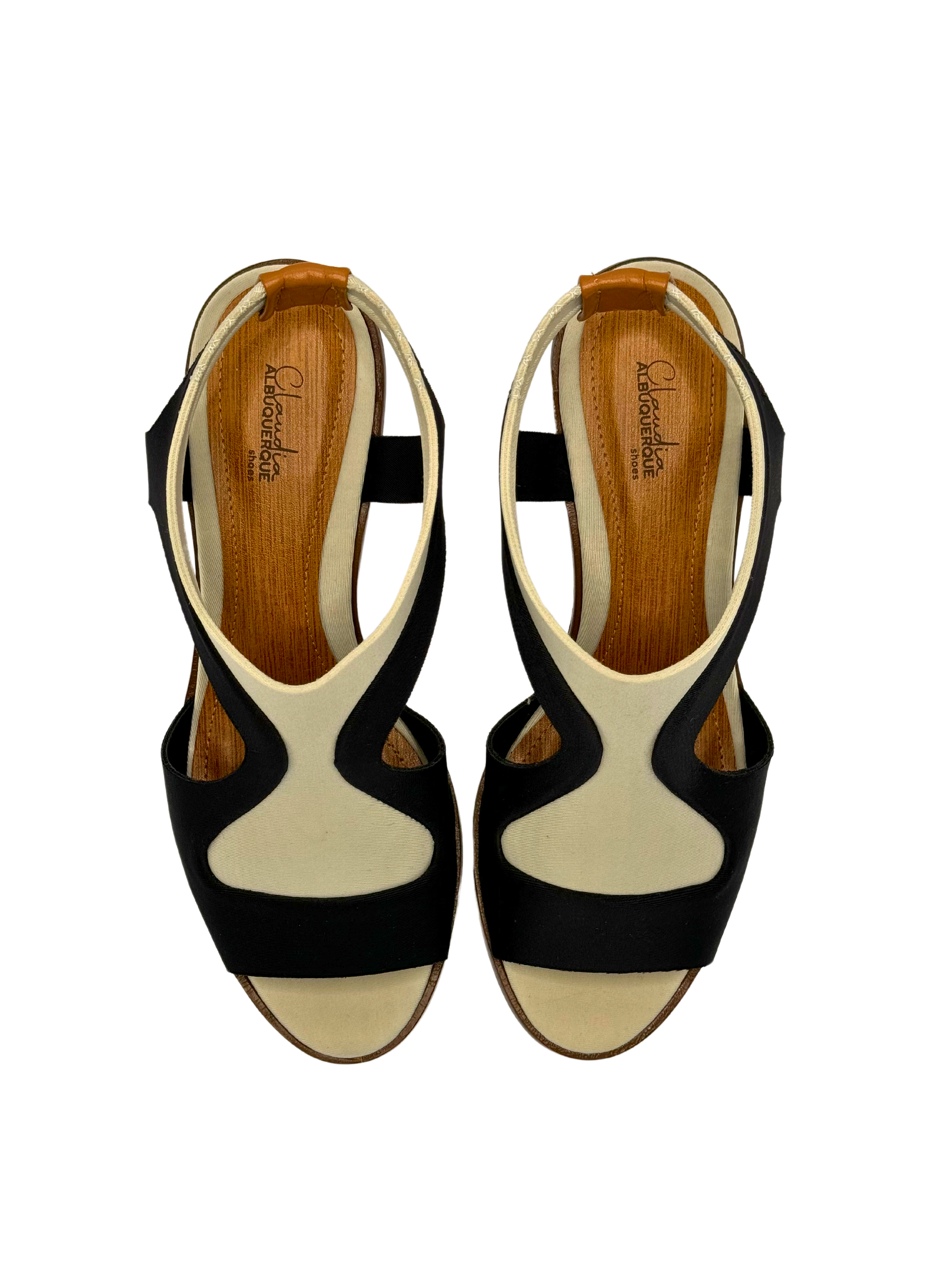 Sandália Neoprene Preto & Cinza - Claudia Albuquerque Shoes