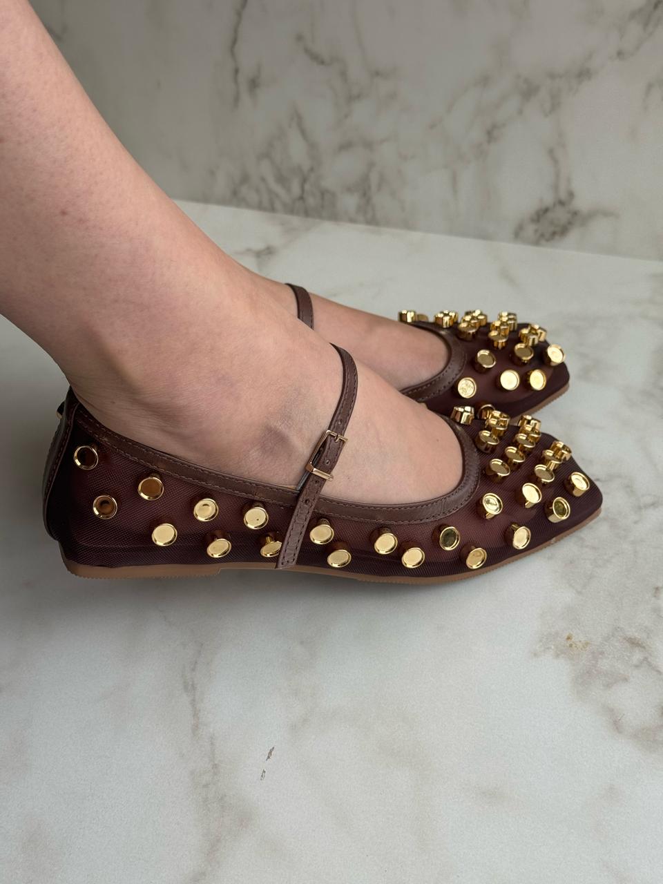 Sapatilha Manoela Marrom - Claudia Albuquerque Shoes