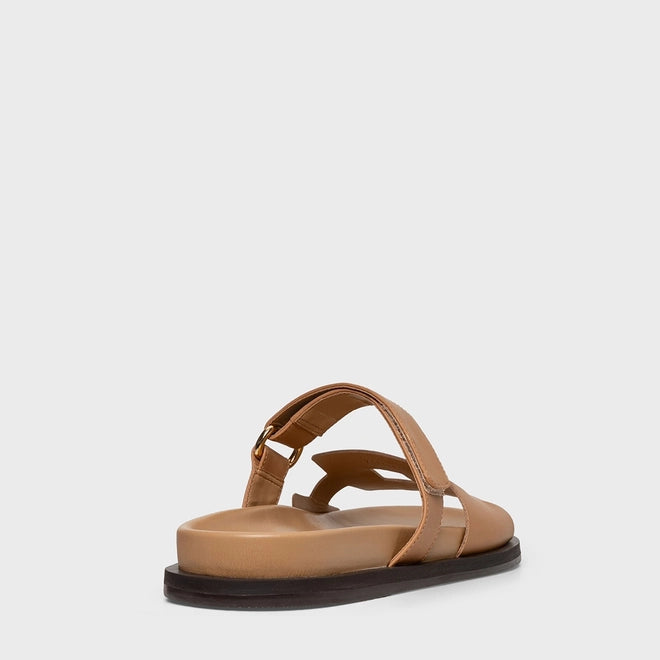 Flat Papete Square Couro Marrom Cookie - Carrano