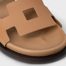 Flat Papete Square Couro Marrom Cookie - Carrano