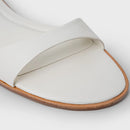 Sandália Flat Glow Couro Off White Milk - Carrano