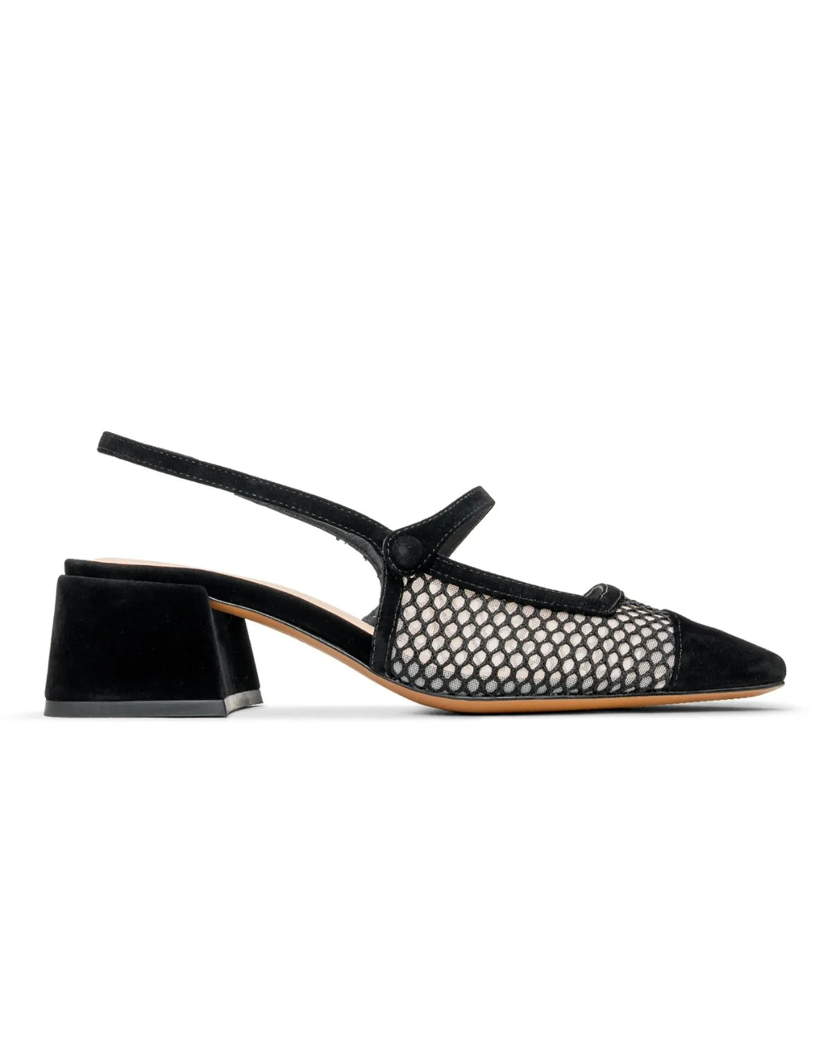 Mary Jane Verona Flocado Preto - Guilhermina