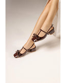 Mary Jane Olívia Couro Verniz Show Red Toast - Guilhermina