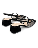 Mary Jane Verona Flocado Preto - Guilhermina