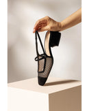 Mary Jane Verona Flocado Preto - Guilhermina