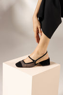 Mary Jane Verona Flocado Preto - Guilhermina