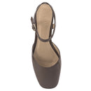 Sandália Bico Fechado Nikka Verniz Capuccino - Cavage