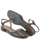 Sandália Bico Fechado Nikka Verniz Capuccino - Cavage