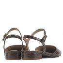 Sandália Bico Fechado Nikka Verniz Capuccino - Cavage