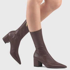 Bota Clash Pelica Stretch Cognac - Cavage