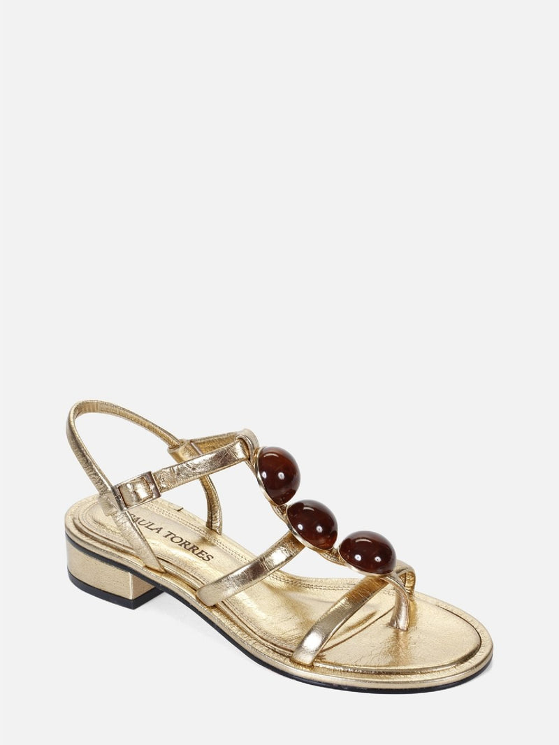 Sandália Dóris Ouro - Paula Torres