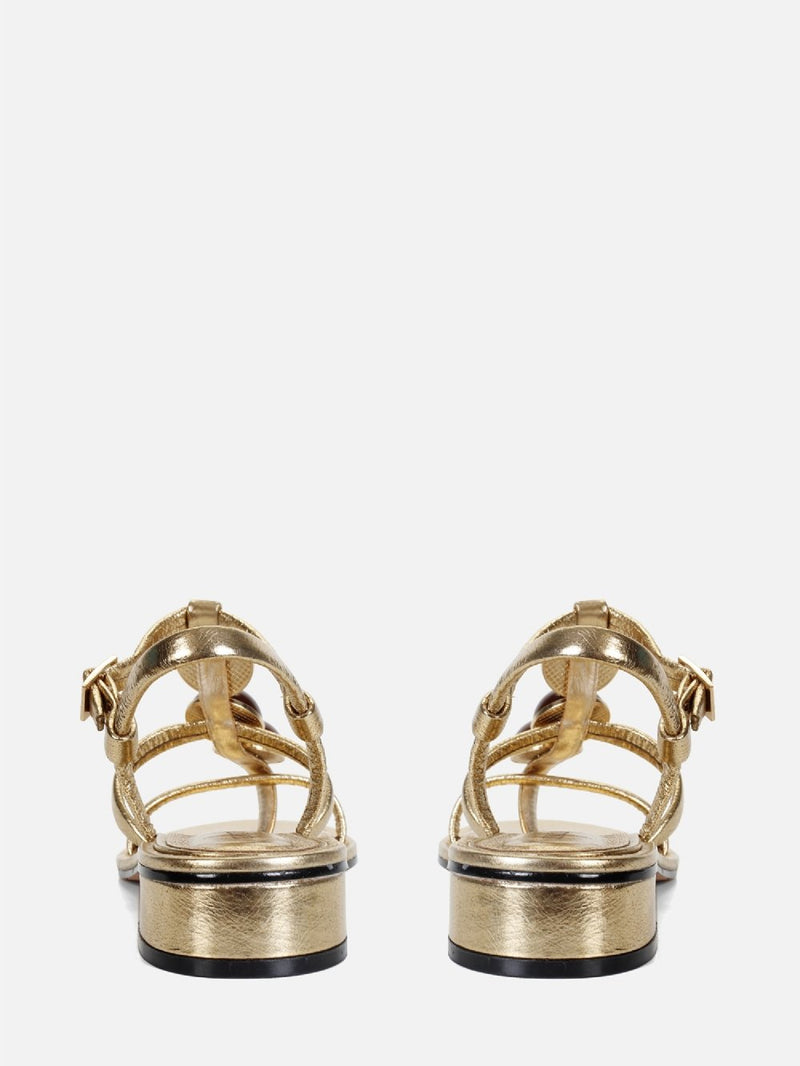 Sandália Dóris Ouro - Paula Torres