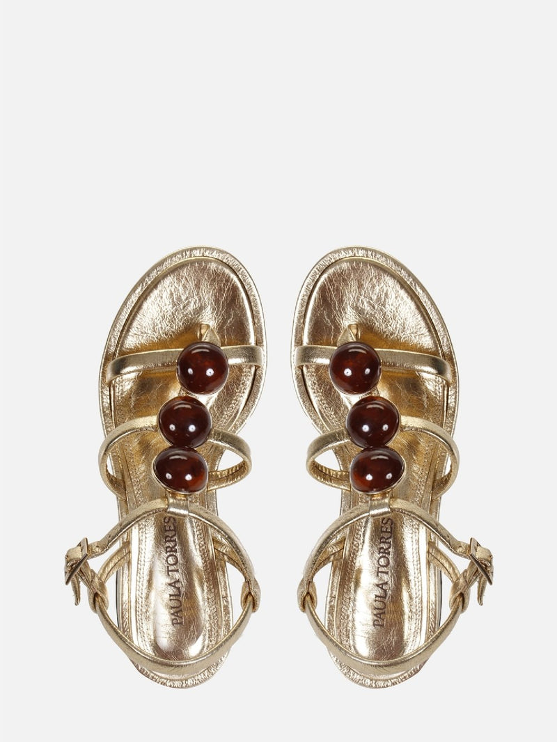 Sandália Dóris Ouro - Paula Torres