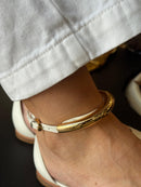 Sandália Flat Glow Couro Off White Milk - Carrano