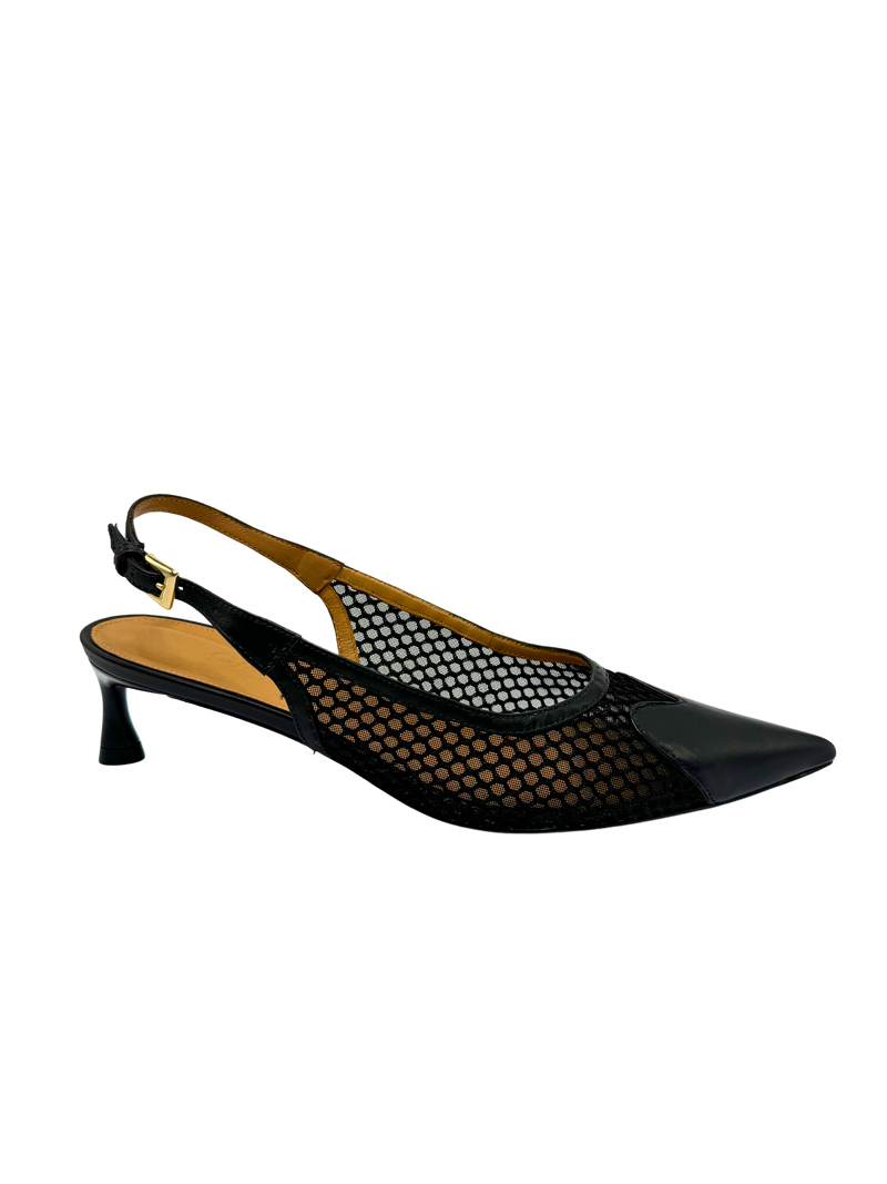 Slingback Jandaia Preto - Cavage
