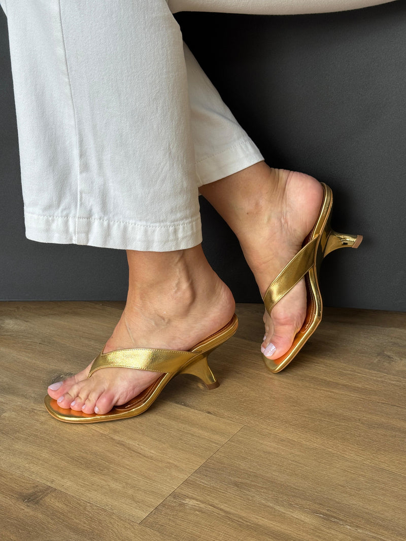 Tamanco Dourado - Claudia Albuquerque Shoes