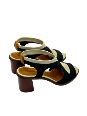 Sandália Neoprene Preto & Cinza - Claudia Albuquerque Shoes