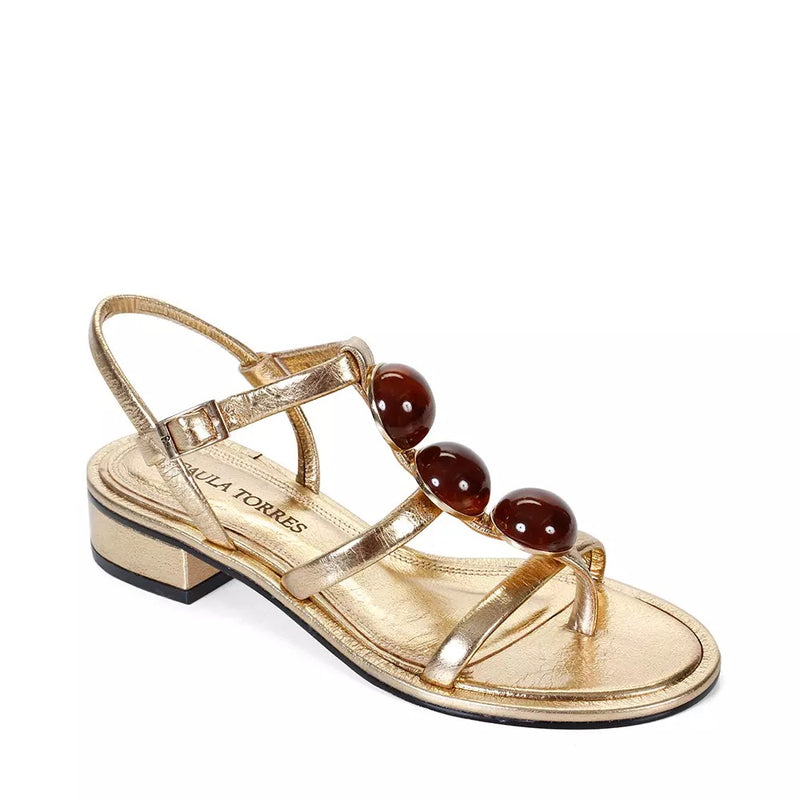 Sandália Dóris Ouro - Paula Torres