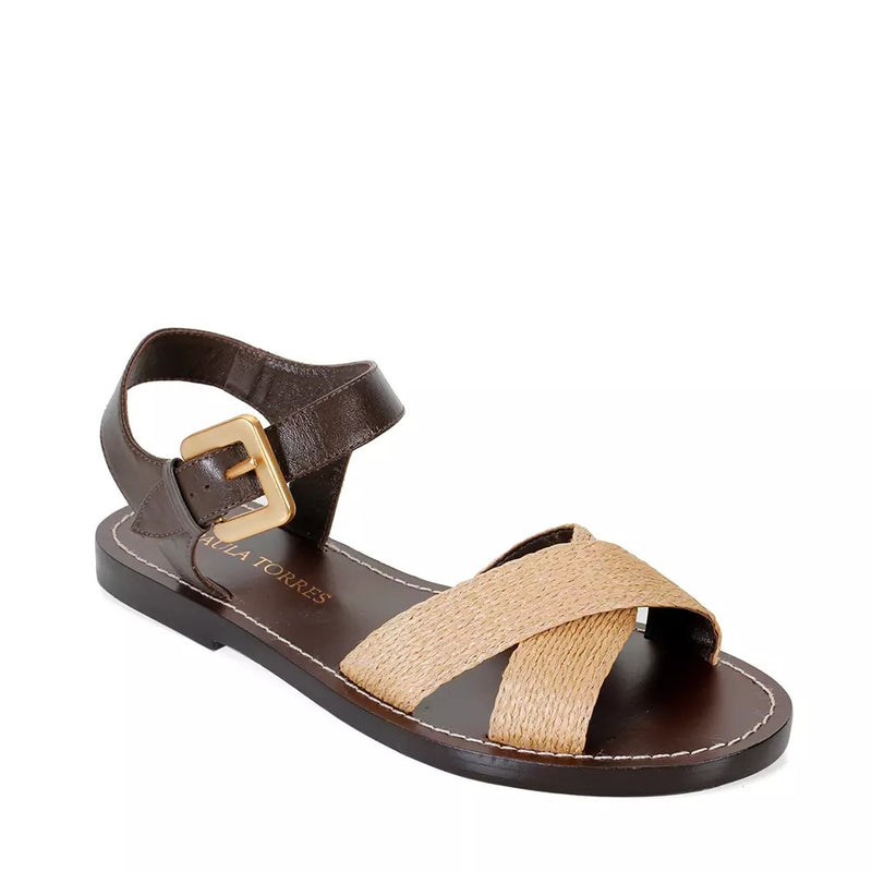 Rasteira Anne Café - Paula Torres