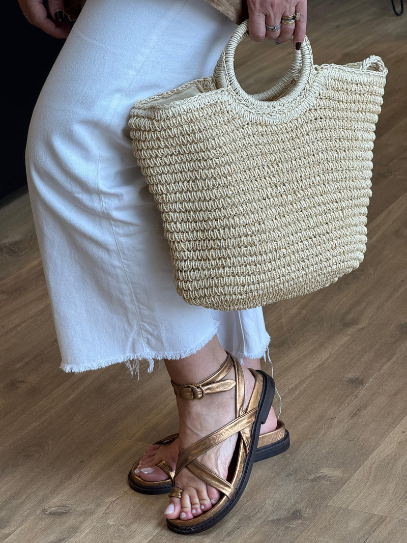 Papete Pelica Dourada - Claudia Albuquerque Shoes