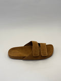 Flat Papete Birken Essential Couro Suede Amarelo Curcuma - Carrano