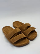 Flat Papete Birken Essential Couro Suede Amarelo Curcuma - Carrano