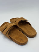 Flat Papete Birken Essential Couro Suede Amarelo Curcuma - Carrano
