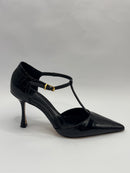 Scarpin Croco Verniz Preto - Vicenza