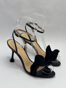 Sandália Selena Veludo Preto - Guilhermina Shoes