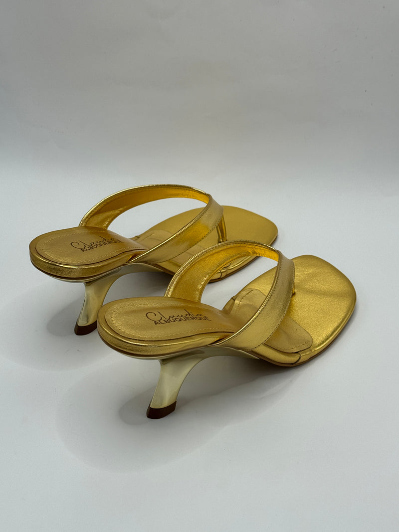 Tamanco Dourado - Claudia Albuquerque Shoes