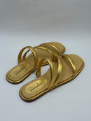 Rasteira Dourada - Claudia Albuquerque Shoes