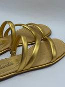 Rasteira Dourada - Claudia Albuquerque Shoes