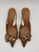 Sling Back Laço Dourado - Claudia Albuquerque Shoes