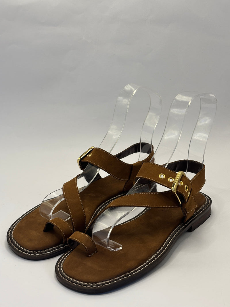 Papete Nobuck Caramelo - Claudia Albuquerque Shoes