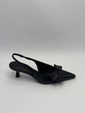 Sling Back Laço Preto - Claudia Albuquerque Shoes