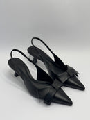 Sling Back Laço Preto - Claudia Albuquerque Shoes