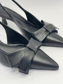 Sling Back Laço Preto - Claudia Albuquerque Shoes