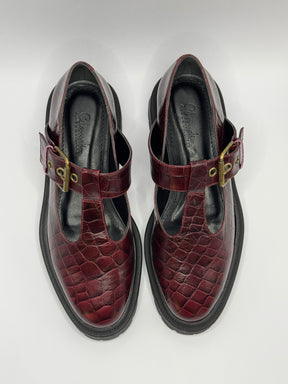 Loafer Croco Merlot - Claudia Albuquerque Shoes