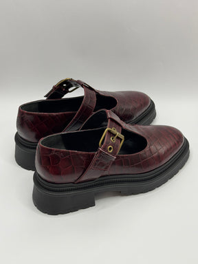 Loafer Croco Merlot - Claudia Albuquerque Shoes
