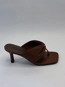 Tamanco Pelica Marrom- Claudia Albuquerque Shoes