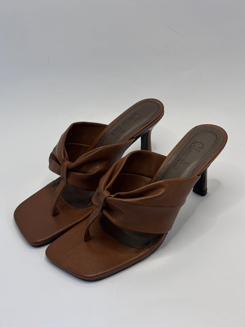 Tamanco Pelica Marrom- Claudia Albuquerque Shoes