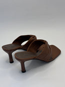 Tamanco Pelica Marrom- Claudia Albuquerque Shoes