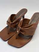 Tamanco Pelica Marrom- Claudia Albuquerque Shoes