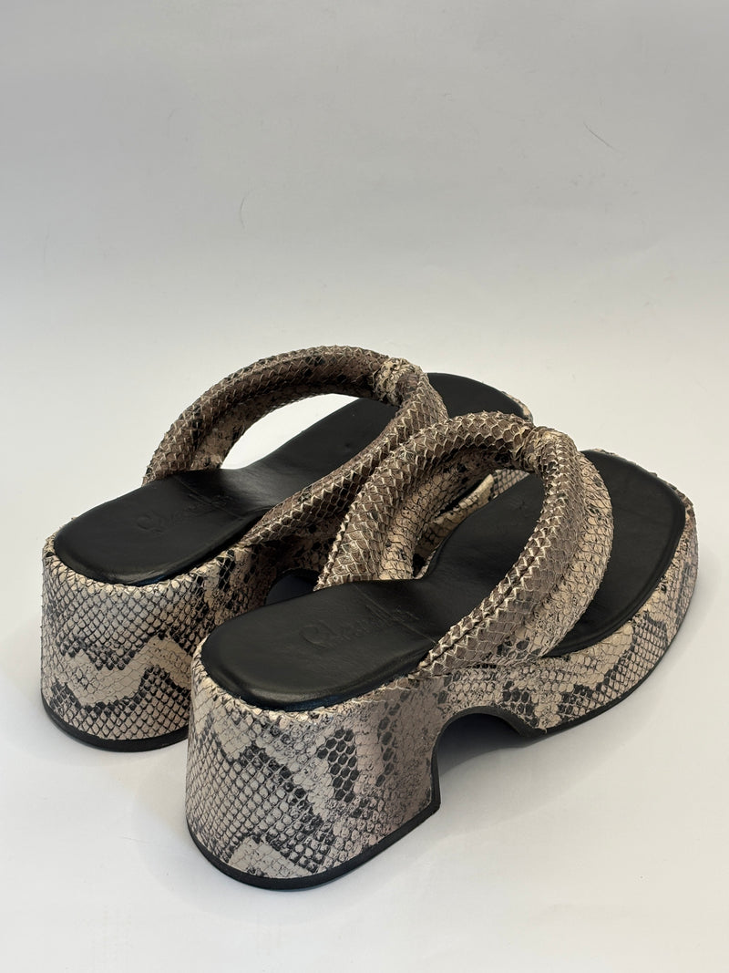 Tamanco Plataforma Píton - Claudia Albuquerque Shoes