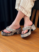 Tamanco Plataforma Píton - Claudia Albuquerque Shoes